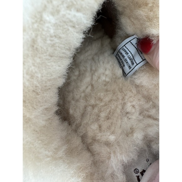 UGG Australia Shearling Clogs Womens 10 Plum Suede Wood Sole Slip On Fur Lined - Picture 3 of 16